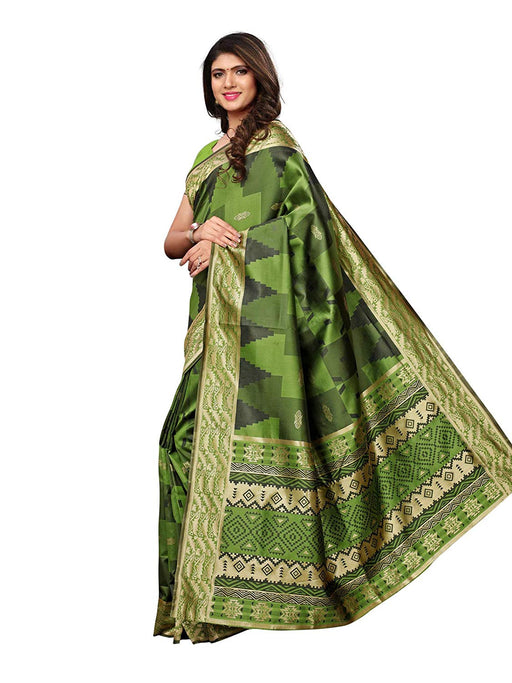 Green, Black Color Poly Silk Saree only in Bigswipe