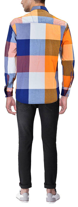 Mens Multi Color Shirt With Big Checks only in Bigswipe