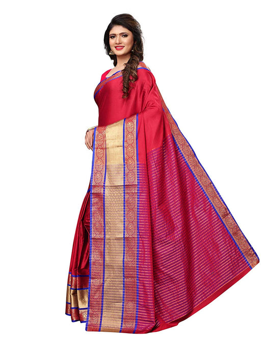 Maroon Color Poly Silk Saree only in Bigswipe