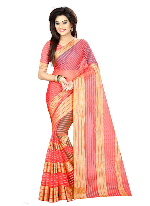 Peach,Beige Color Poly Silk Saree only in Bigswipe