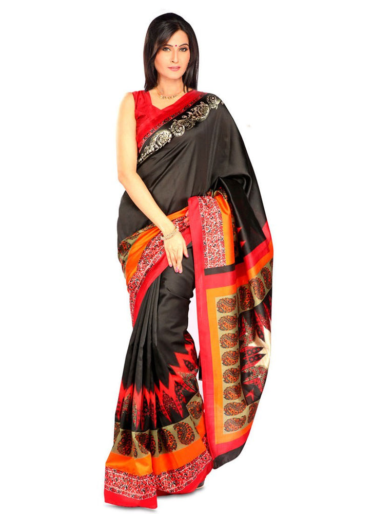 Black,Multi Color Art Silk Saree only in Bigswipe