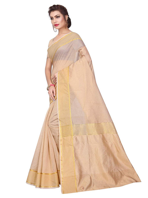 Beige Color Poly Silk Saree only in Bigswipe