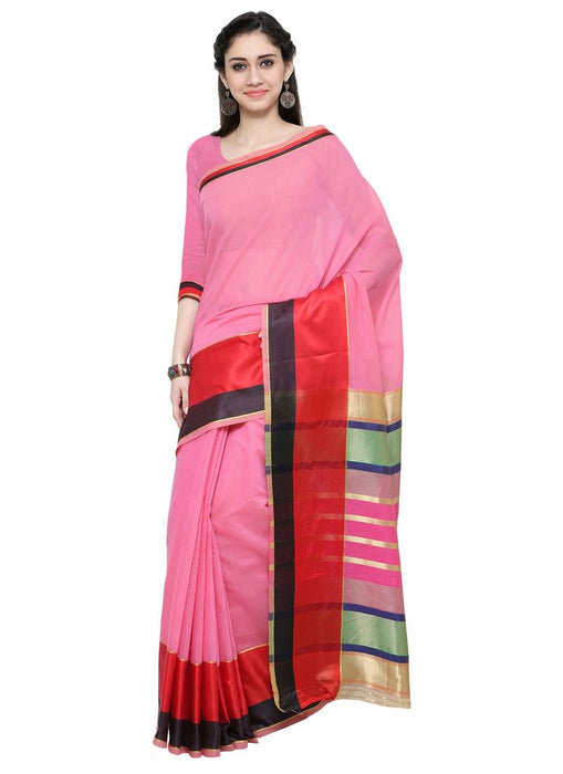 Pink Color Cotton Saree only in Bigswipe