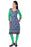 Green &amp; Blue Cotton Printed Casual Kurti only in Bigswipe