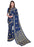 Navy Blue, Beige Color Crepe Saree only in Bigswipe