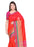 Red Color Tussar Silk (Poly Silk) Jacquard Border Work Saree