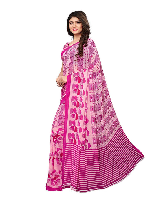 Pink, Multi Color Georgette Saree only in Bigswipe