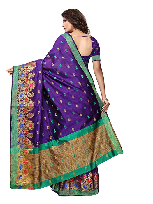 Blue Color Chanderi Silk Saree only in Bigswipe