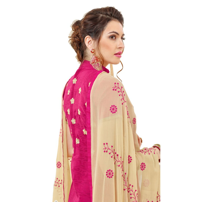 Cotton Jacquard Fabric Pink Color Dress Material only in Bigswipe