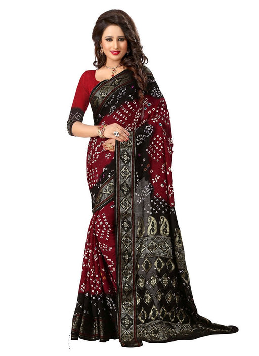 Black,Red Color Art Silk Saree only in Bigswipe