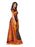 Brown, Multi Color Poly Silk Saree only in Bigswipe