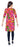 Women's Pink Cotton Printed Casual Knee Length Kurti