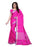Pink Color  Poly Linen Saree only in Bigswipe