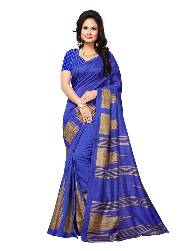 Blue, Beige Color  Art Silk Saree only in Bigswipe