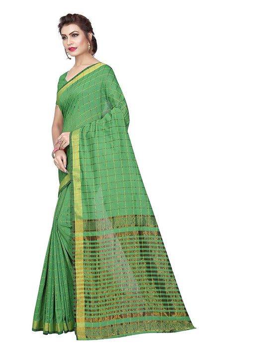 Green Color Poly Silk Saree only in Bigswipe