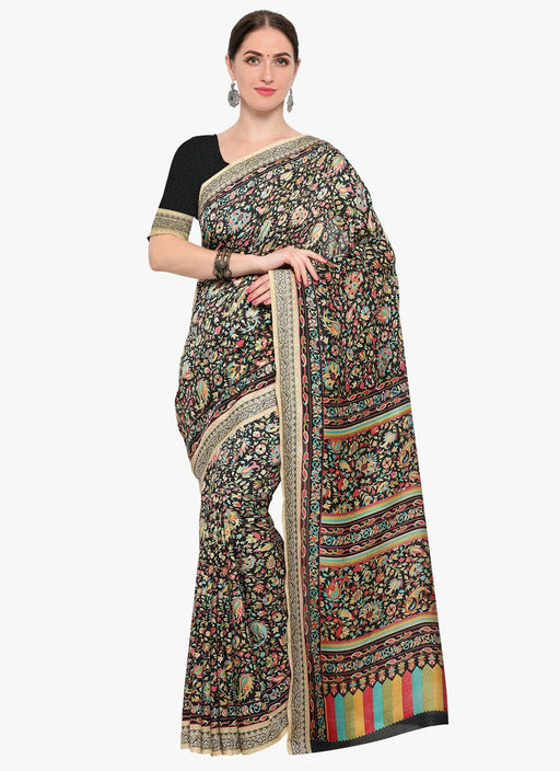 Black, Multi Color Terylene Saree only in Bigswipe