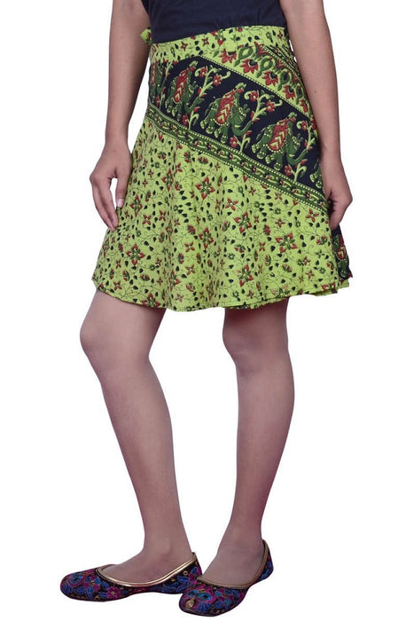 Cotton Printed Wrap Around Short Skirt only in Bigswipe