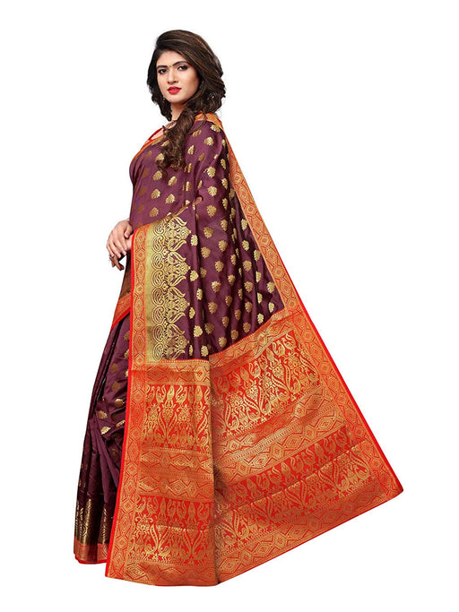 Purple Color Poly Silk Saree