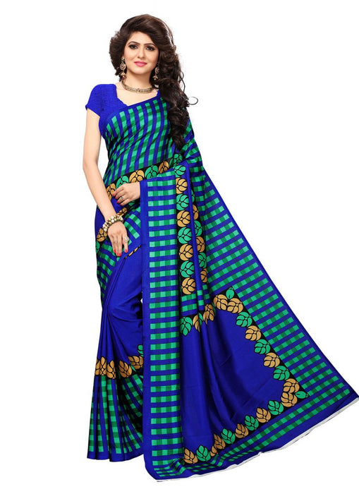 Blue, Green Color  Art Silk (Vichitra Silk) Saree only in Bigswipe