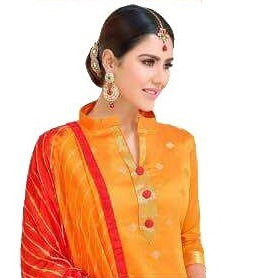 Orange Dress Material only in Bigswipe