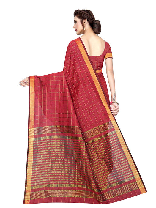 Maroon Color Poly Silk Saree only in Bigswipe