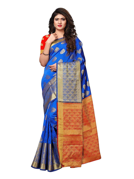 Blue Color Poly Silk Saree only in Bigswipe