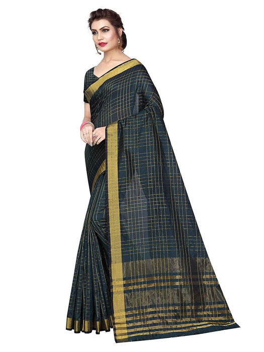 Peacock Blue Color Poly Silk Saree only in Bigswipe