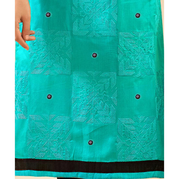 Glace Cotton Fabric Sky Blue Color Dress Material only in Bigswipe