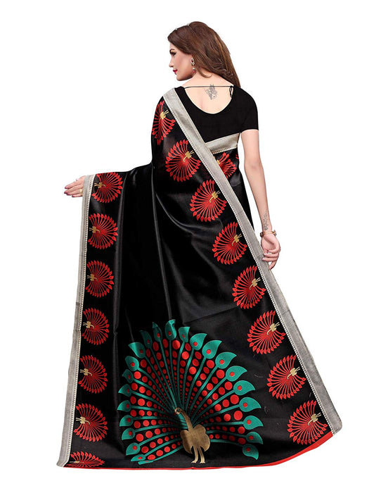 Black, Multi Color Poly Silk Saree only in Bigswipe